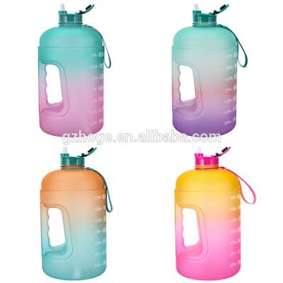 1 Gallon Water Bottle with Straw Clear Plastic Drinking Bottles Big GYM Jug Cup BPA Free GYM Sports Water Bottle